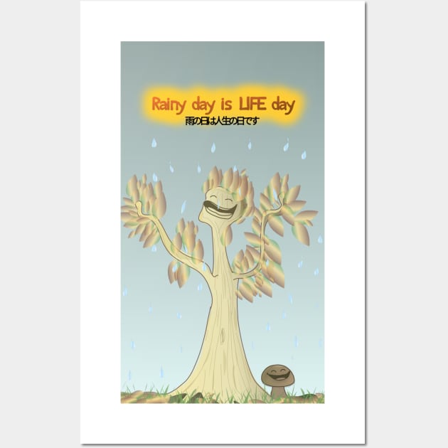 Happy rainy day Wall Art by GribouilleTherapie